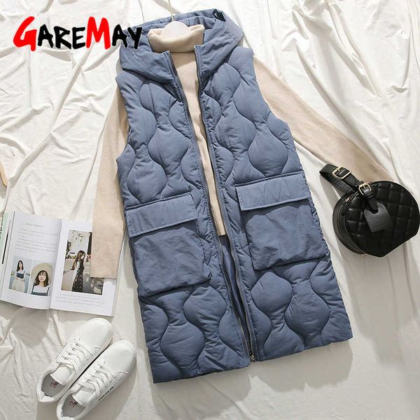 autumn and winter new long paragraph over the knee hooded cotton vest female slim sleeveless down womens vests winter outerwear 201125, Black;white
autumn and winter new long paragraph over the knee hooded cotton vest female slim sleeveless down womens vests winter outerwear 201125, Black;white
