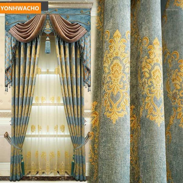custom curtains luxury european living room high-end jacquard thick chenille cloth blackout curtain tulle valance drapes b3381
custom curtains luxury european living room high-end jacquard thick chenille cloth blackout curtain tulle valance drapes b3381