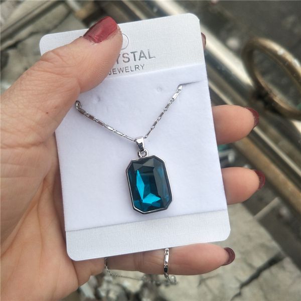 fashion crystal short clavicle chain necklace female red rectangle japanese korean temperament 100 matching jewelry woman, Silver
fashion crystal short clavicle chain necklace female red rectangle japanese korean temperament 100 matching jewelry woman, Silver