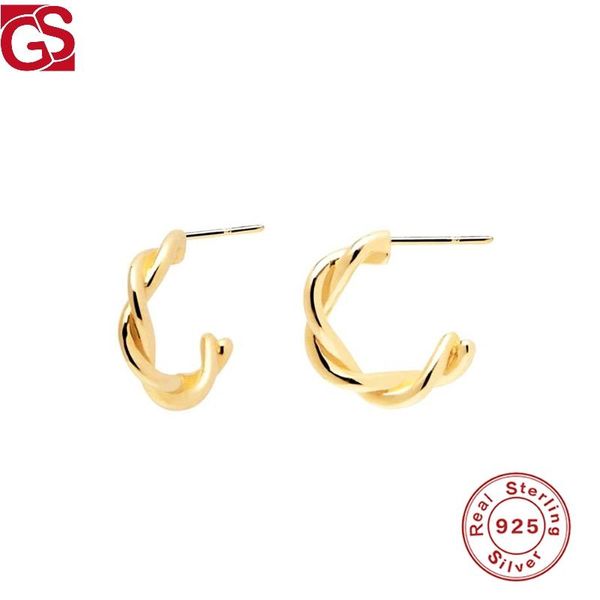 stud gs sterling 925 silver piercing woven twist c-shape earring for women all-match boucle oreille femme jewelry accessories, Golden;silver
stud gs sterling 925 silver piercing woven twist c-shape earring for women all-match boucle oreille femme jewelry accessories, Golden;silver