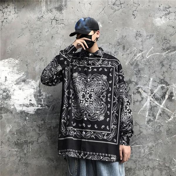 japanese streetwear print shirt mens long sleeve paisley bandana blouse casual shirts male punk style tshirt1, White;black
japanese streetwear print shirt mens long sleeve paisley bandana blouse casual shirts male punk style tshirt1, White;black