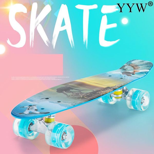 flashing wheel skateboard mini cruiser board single kicktail plastic sidewalk teenager figure skating 4 colors board color
flashing wheel skateboard mini cruiser board single kicktail plastic sidewalk teenager figure skating 4 colors board color