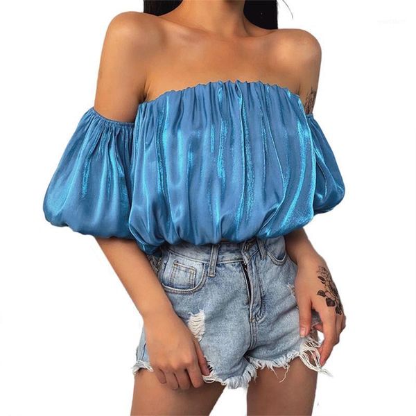 2020 women blouse shirt off shoulder solid color puff sleeve shirts solid ladies blouses streetwear clothing1, White
2020 women blouse shirt off shoulder solid color puff sleeve shirts solid ladies blouses streetwear clothing1, White