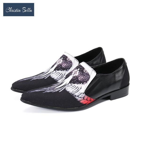 christia bella fashion print party genuine leather men shoes plus size pointed toe casual office leather shoes slip on men flats, Black
christia bella fashion print party genuine leather men shoes plus size pointed toe casual office leather shoes slip on men flats, Black