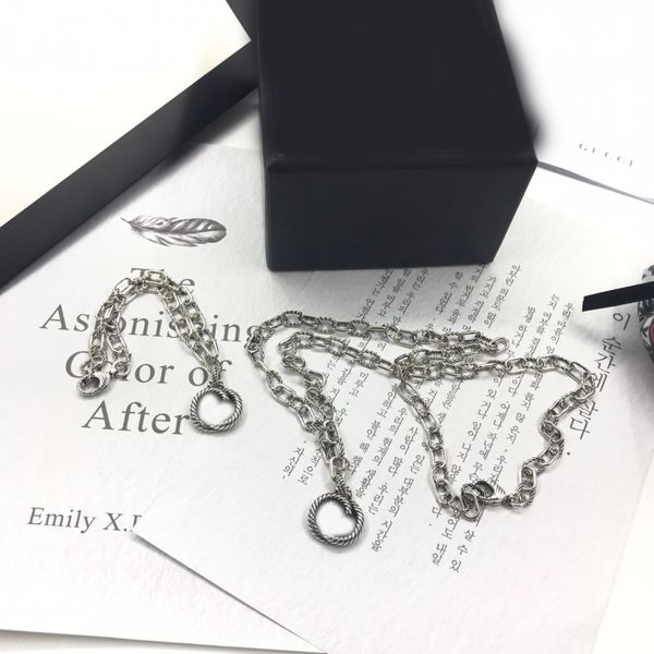 stainless steel classics hemp rope necklace jewelry round-shaped pendant love necklaces bracelet for women men party wedding gifts with box, Silver
stainless steel classics hemp rope necklace jewelry round-shaped pendant love necklaces bracelet for women men party wedding gifts with box, Silver