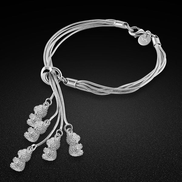 luxury 925 sterling silver bracelets set bangle women men round ball bears link charm bracelet hand jewelry, Black
luxury 925 sterling silver bracelets set bangle women men round ball bears link charm bracelet hand jewelry, Black