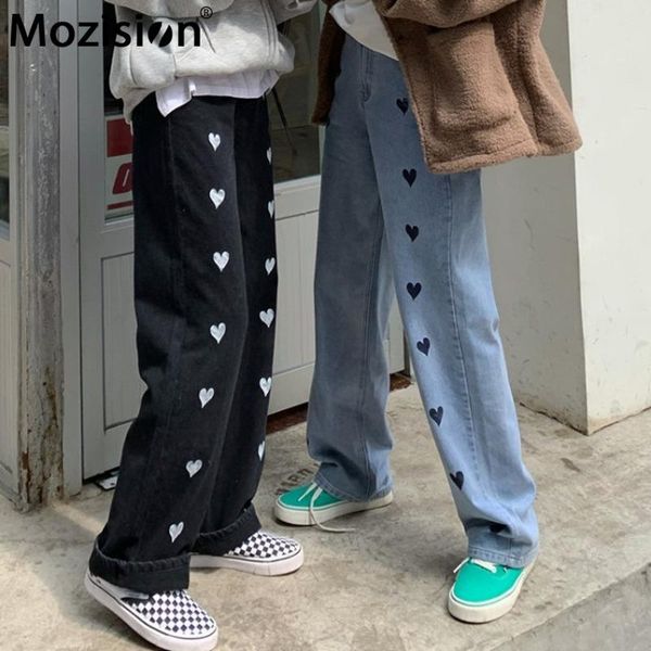 women's jeans mozision love print women high waist loose wide leg pants ladies 2021 winter casual thick denim trousers, Blue
women's jeans mozision love print women high waist loose wide leg pants ladies 2021 winter casual thick denim trousers, Blue