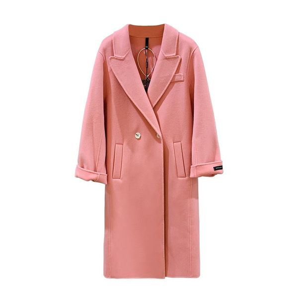 women's wool & blends 2021 winter double-sided woolen coat korean loose fashion temperament lengthened over the knee cashmere female q0, Black
women's wool & blends 2021 winter double-sided woolen coat korean loose fashion temperament lengthened over the knee cashmere female q0, Black