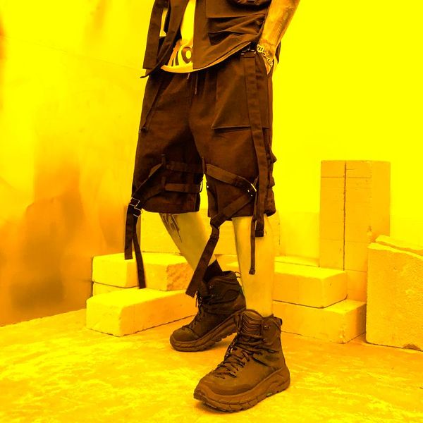 men's shorts 2022 summer cargo pants men harajuku fashion streetwear hip hop punk male trousers ribbons sportswear military clothes, White;black
men's shorts 2022 summer cargo pants men harajuku fashion streetwear hip hop punk male trousers ribbons sportswear military clothes, White;black