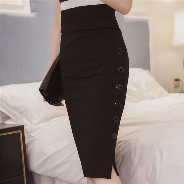 womens pencil skirt button split office slim skirt fashion high waisted solid color plus size skinny, Black
womens pencil skirt button split office slim skirt fashion high waisted solid color plus size skinny, Black