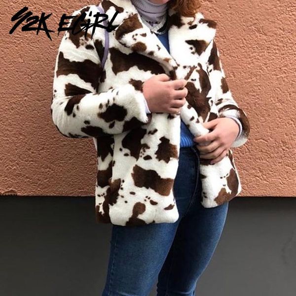 y2k egirl winter fake fur cow pattern jackets harajuku turn down collar long sleeve coats vintage 90s fashion brown outerwears, Black
y2k egirl winter fake fur cow pattern jackets harajuku turn down collar long sleeve coats vintage 90s fashion brown outerwears, Black