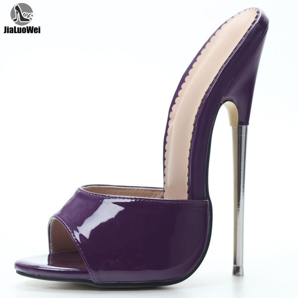 jialuowei brand new women summer sandals 18cm/7" extreme high silver fetish metal thin heels slip-on shoes y200702, Black
jialuowei brand new women summer sandals 18cm/7" extreme high silver fetish metal thin heels slip-on shoes y200702, Black