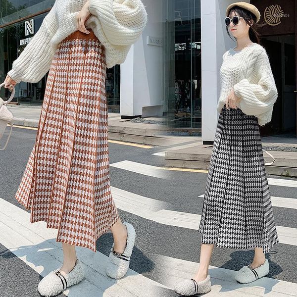 2020 autumn winter korean chic thick women skirts thick knitted ladies warm skirts loose plaid high waist brand clothing1, Black
2020 autumn winter korean chic thick women skirts thick knitted ladies warm skirts loose plaid high waist brand clothing1, Black