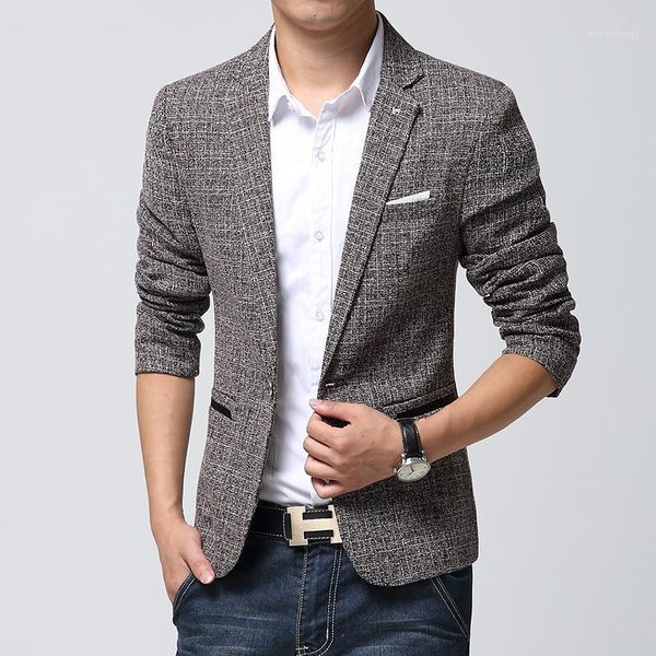 british's style new brand blazer men linen casual suit mens blazers slim fit regular single breasted men flax suit jacket 4xl1, White;black
british's style new brand blazer men linen casual suit mens blazers slim fit regular single breasted men flax suit jacket 4xl1, White;black