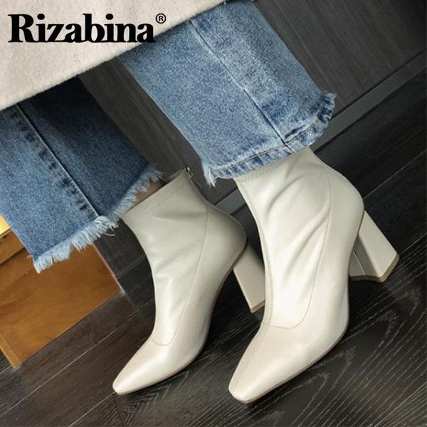rizabina ankle boots for women real leather shoes thick high heel boots square toe zipper shoes ladies footwear size 33-43, Black
rizabina ankle boots for women real leather shoes thick high heel boots square toe zipper shoes ladies footwear size 33-43, Black