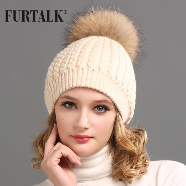 beanie/skull caps furtalk real fur hat big raccoon pom cashmere wool bobble winter, Blue;gray
beanie/skull caps furtalk real fur hat big raccoon pom cashmere wool bobble winter, Blue;gray