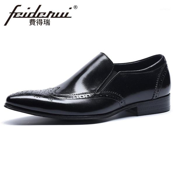 luxury designer genuine leather men's carved dress loafers formal dress pointed toe slip on man wingtip brogue shoes hms1061, Black
luxury designer genuine leather men's carved dress loafers formal dress pointed toe slip on man wingtip brogue shoes hms1061, Black
