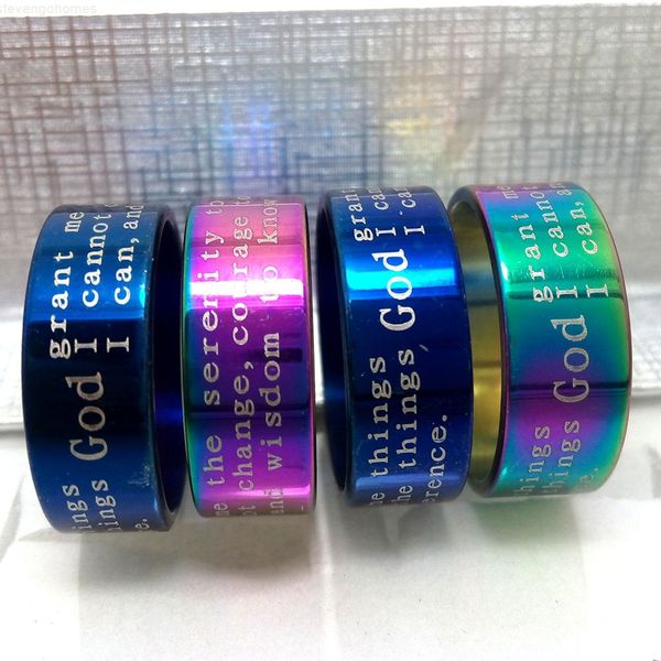 50factory serenity prayer blue rainbow bible christian wholesale 316l stainless steel rings religious jewelry jesus fing, Silver
50factory serenity prayer blue rainbow bible christian wholesale 316l stainless steel rings religious jewelry jesus fing, Silver