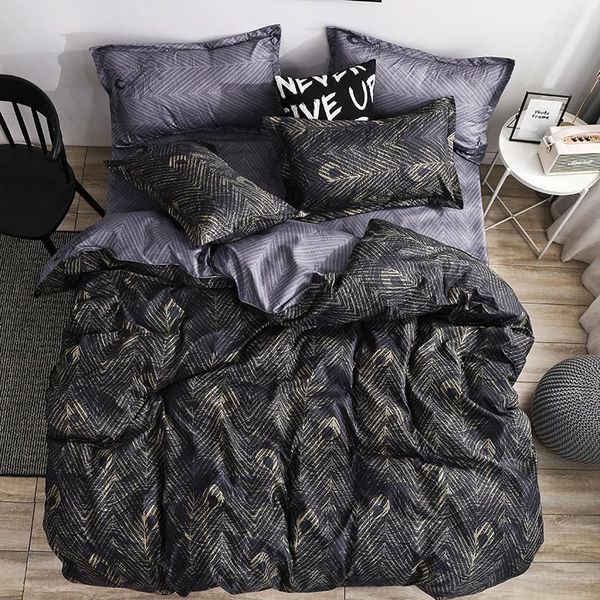 bedding sets black bed linen with pillowcase single king size american duvet cover for adults glod quilt beddings1
bedding sets black bed linen with pillowcase single king size american duvet cover for adults glod quilt beddings1