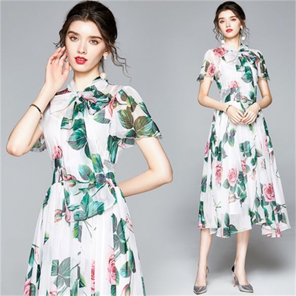 2021 new merchall summer runway midi women's bow neck bawing sleeve charming print elegant holiday jurken zomer 48hr, Black;gray
2021 new merchall summer runway midi women's bow neck bawing sleeve charming print elegant holiday jurken zomer 48hr, Black;gray