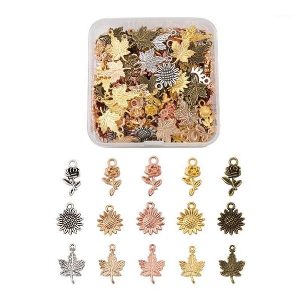 charms 150pcs/box alloy pendants charm sunflower rose flower for jewelry making diy bracelet necklace craft supplies1, Bronze;silver
charms 150pcs/box alloy pendants charm sunflower rose flower for jewelry making diy bracelet necklace craft supplies1, Bronze;silver
