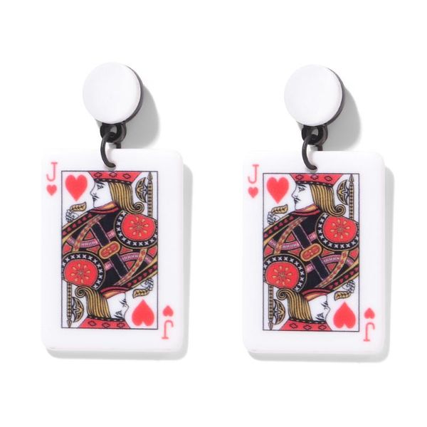 wybu trendy poker cards j earing for women mini poker drop earring number of card games earing ear jewelry birthday gift, Silver
wybu trendy poker cards j earing for women mini poker drop earring number of card games earing ear jewelry birthday gift, Silver