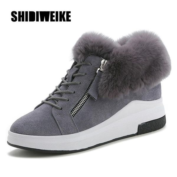 boots fashion snow warm short fur plush winter ankle boot slope heel ladies suede front zipper shoes female v842, Black
boots fashion snow warm short fur plush winter ankle boot slope heel ladies suede front zipper shoes female v842, Black