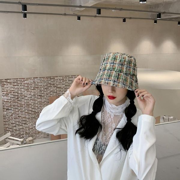 hat women plaid bucket hat fisherman girls autumn/winter tweed pot elegant pot, Blue;gray
hat women plaid bucket hat fisherman girls autumn/winter tweed pot elegant pot, Blue;gray