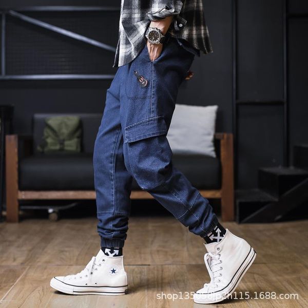 men's jeans prowow 2021 autumn fashion men vintage designer denim cargo pants loose harem trousers hip hop joggers, Blue
men's jeans prowow 2021 autumn fashion men vintage designer denim cargo pants loose harem trousers hip hop joggers, Blue