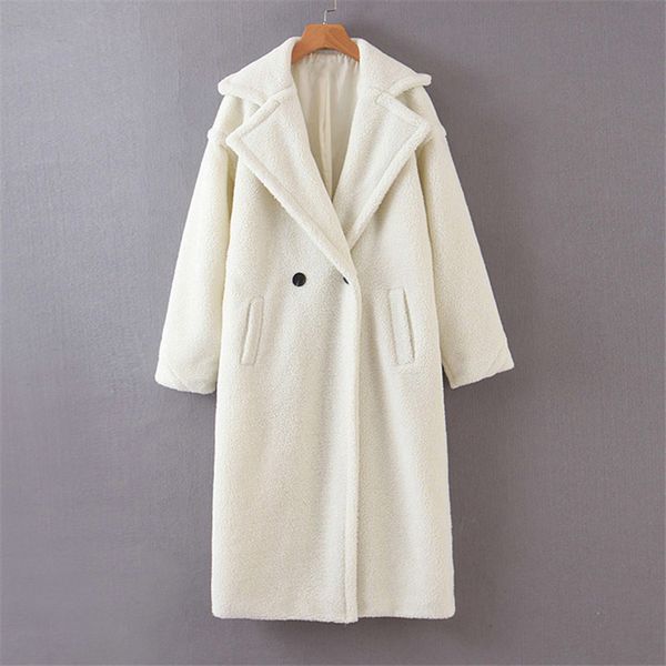 2021 western style winter coat fashions loose temper lambswool pocket two long lapel buttons ters, White;black
2021 western style winter coat fashions loose temper lambswool pocket two long lapel buttons ters, White;black
