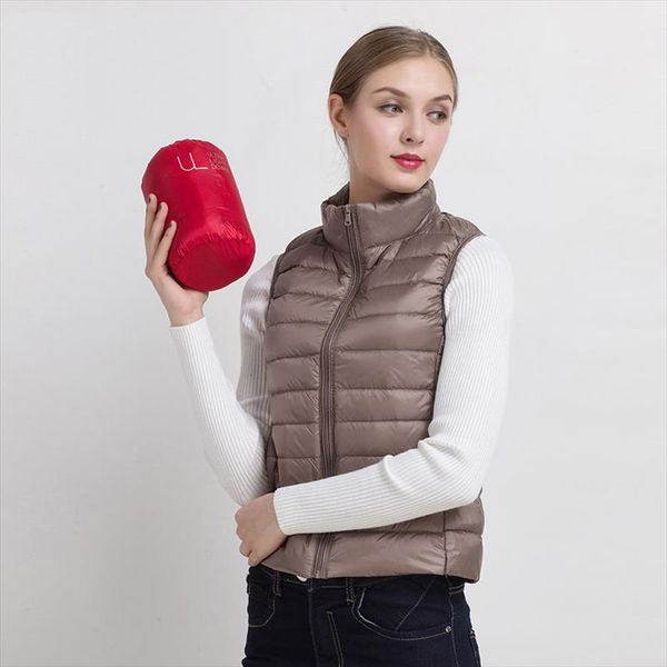 women vests 2021 new winter ultra light white duck down vest female slim sleeveless jacket womens windproof warm waistcoat, Black;white
women vests 2021 new winter ultra light white duck down vest female slim sleeveless jacket womens windproof warm waistcoat, Black;white