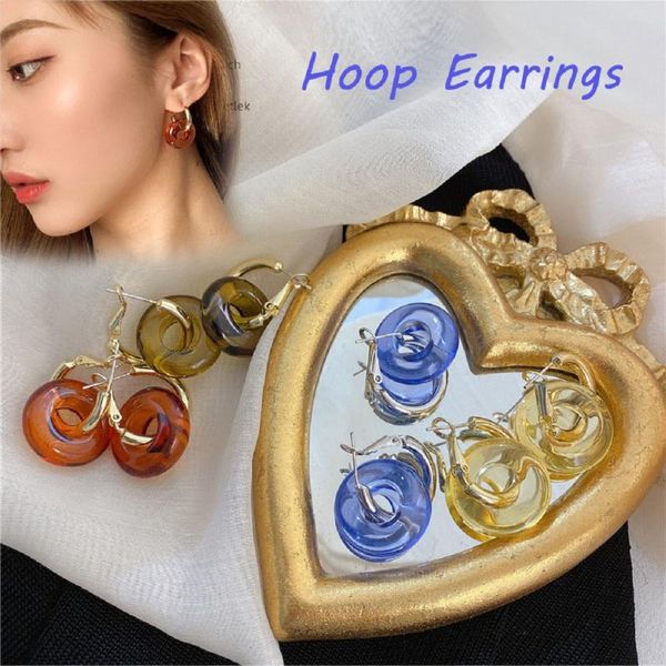 2020 new retro colorful transparent resin hoop earrings geometric round earrings for women girls party jewelry gifts, Golden;silver
2020 new retro colorful transparent resin hoop earrings geometric round earrings for women girls party jewelry gifts, Golden;silver