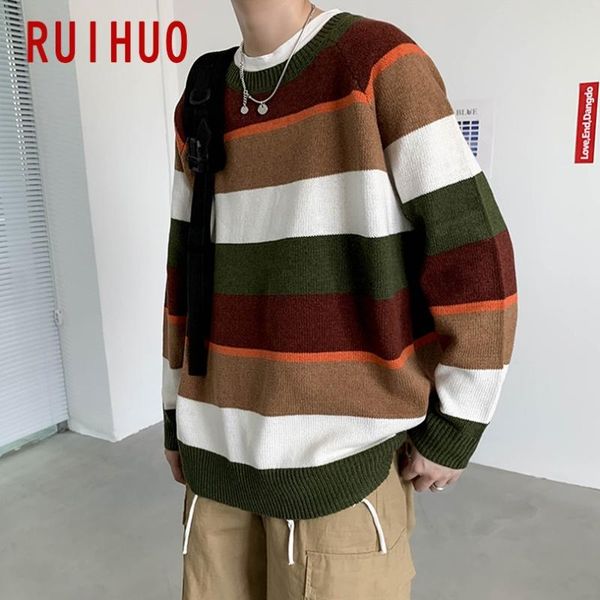 ruihuo striped knitted sweater men clothing pull sweaters winter men clothes pullover mens coat 2020 autumn winter new -2xl, White;black
ruihuo striped knitted sweater men clothing pull sweaters winter men clothes pullover mens coat 2020 autumn winter new -2xl, White;black