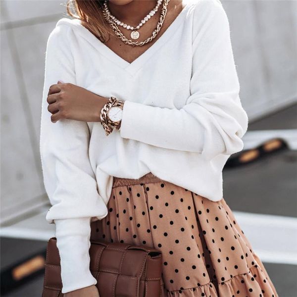 women's t-shirt women elegant solid color backless sweater tshirts 2021 autumn winter ladies casual long sleeve off shoulder pullover t, White
women's t-shirt women elegant solid color backless sweater tshirts 2021 autumn winter ladies casual long sleeve off shoulder pullover t, White