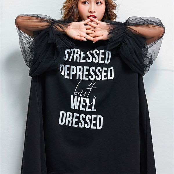 belinerosa women's european fashion unique black mesh sleeve big sizes dresses mini dress women tyw00693 y200805, Black;pink 
belinerosa women's european fashion unique black mesh sleeve big sizes dresses mini dress women tyw00693 y200805, Black;pink