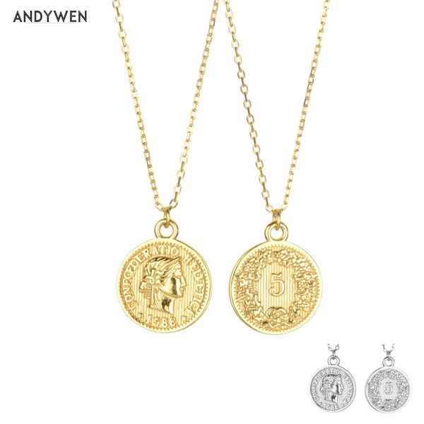 andywen 925 sterling silver gold coins pendant queen long chain necklace 2021 fashion fine jewelry gift women styels spring q0531
andywen 925 sterling silver gold coins pendant queen long chain necklace 2021 fashion fine jewelry gift women styels spring q0531