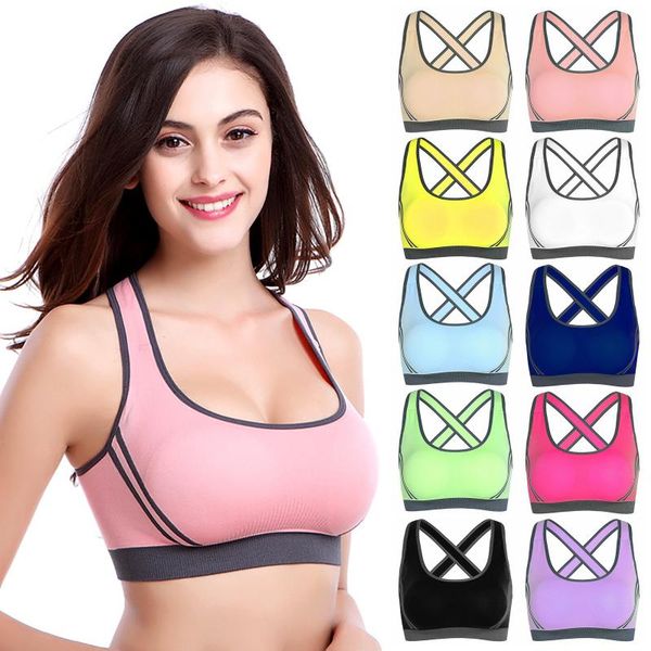 gym clothing women's no steel ring cross back adjustment yoga running bra vest sports bras 118, White;black
gym clothing women's no steel ring cross back adjustment yoga running bra vest sports bras 118, White;black
