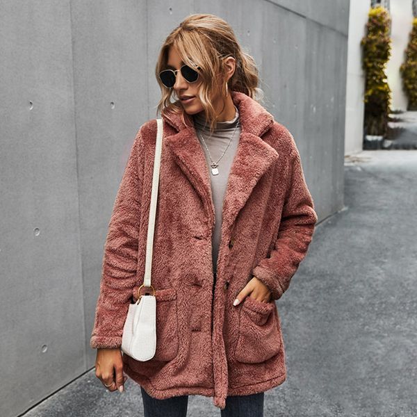 2021 new women wool coat long sleeve single breasted fashion turn collar female pocket elegant casual winter outwear solid nh2k, Black
2021 new women wool coat long sleeve single breasted fashion turn collar female pocket elegant casual winter outwear solid nh2k, Black