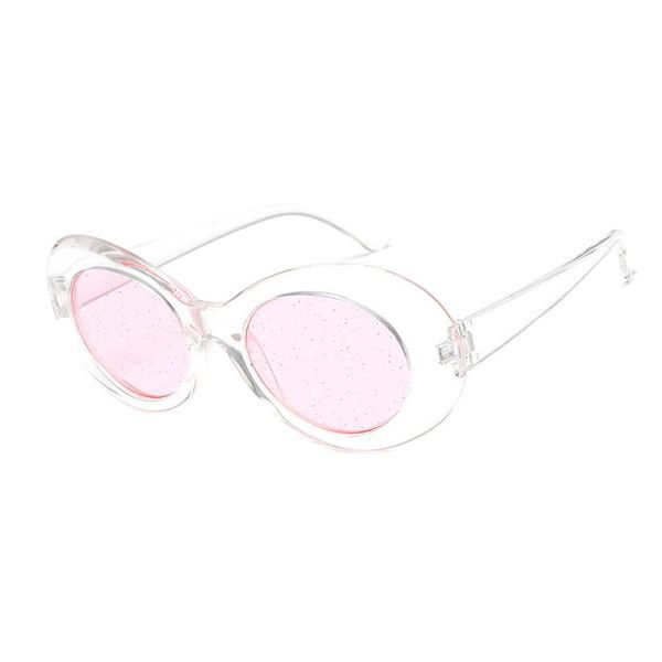 women retro dcm glitter oval sunglasses pink lenses eyewear candy colorful classic transparent frame sun glasses uv400
women retro dcm glitter oval sunglasses pink lenses eyewear candy colorful classic transparent frame sun glasses uv400