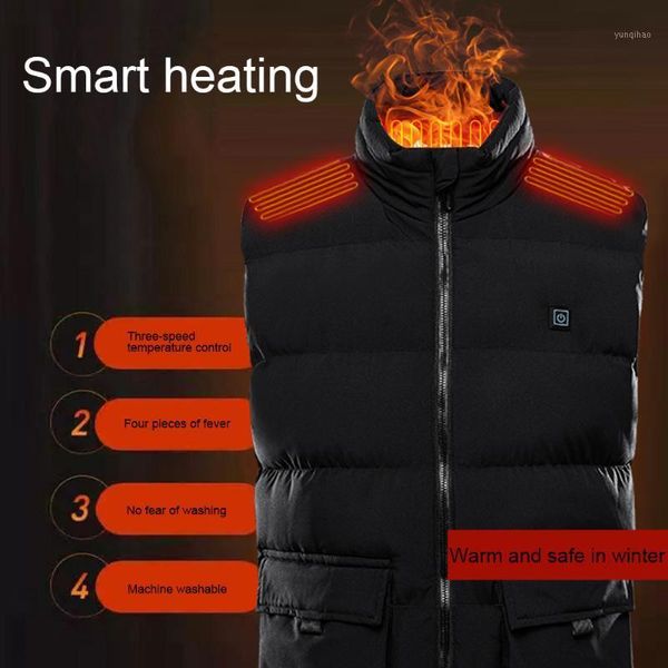 men jacket vest intelligent electric heating vest safe warm up zipper sleeveless men vests winter clothing veste homme gilet1, Black;white
men jacket vest intelligent electric heating vest safe warm up zipper sleeveless men vests winter clothing veste homme gilet1, Black;white