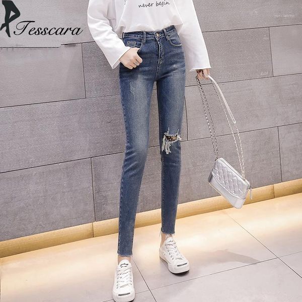 women spring autumn hole shinny jeans female high waist elasticity slim pencil pants capris fashion ripped denim bottom1, Blue
women spring autumn hole shinny jeans female high waist elasticity slim pencil pants capris fashion ripped denim bottom1, Blue