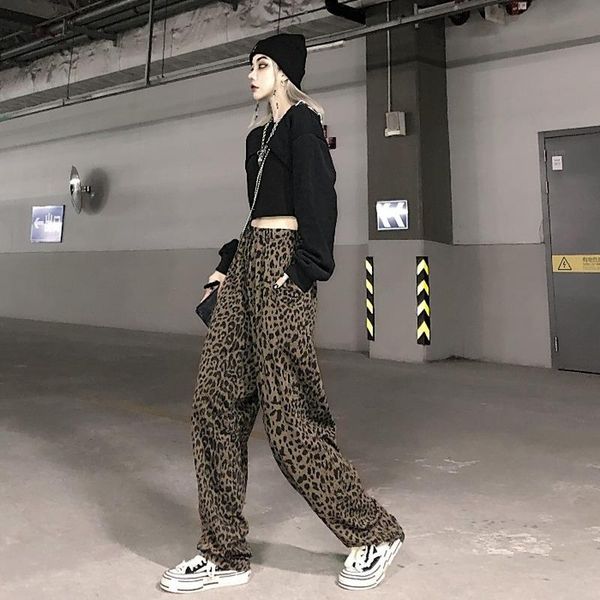 women's pants & capris hipster leopard wide leg streetwear women fashion casual sweatpants female high straight trousers loose long, Black;white
women's pants & capris hipster leopard wide leg streetwear women fashion casual sweatpants female high straight trousers loose long, Black;white