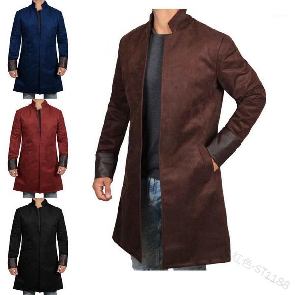 2020 autumn winter men's windbreaker stand collar medium length coat vintage locomotive quality male jacket1, Tan;black
2020 autumn winter men's windbreaker stand collar medium length coat vintage locomotive quality male jacket1, Tan;black