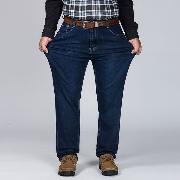 large jeans men's straight tube loose elastic comfortable high waist deep crotch fat thi pants, Blue
large jeans men's straight tube loose elastic comfortable high waist deep crotch fat thi pants, Blue