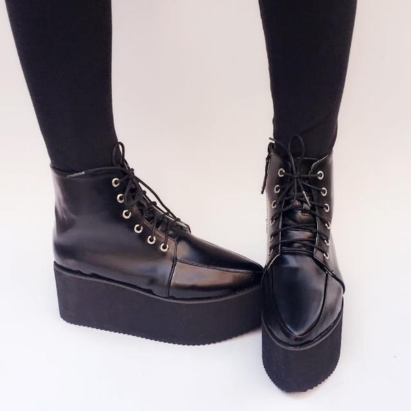 boots princess sweet punk shoes spring japanese harajuku muffin thick bottom high luxury customized leather an1304, Black
boots princess sweet punk shoes spring japanese harajuku muffin thick bottom high luxury customized leather an1304, Black