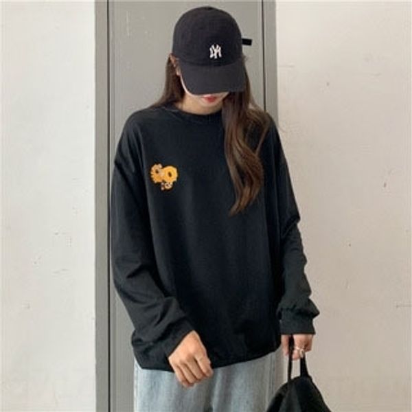 lcv06 2020 bathroom autumn women's thin round neck korean style loose fashion first new bathroom printed women's love style for wo, Black
lcv06 2020 bathroom autumn women's thin round neck korean style loose fashion first new bathroom printed women's love style for wo, Black