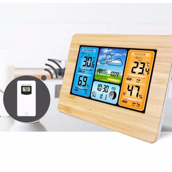 other clocks & accessories colorful weather station digital hygrometer wireless sensor forecast temperature watch wall desk alarm clock #n1
other clocks & accessories colorful weather station digital hygrometer wireless sensor forecast temperature watch wall desk alarm clock #n1