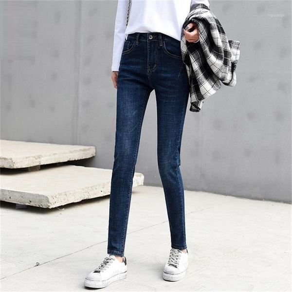 women's new spring 2020 small feet jeans long slim fit slim skinny pencil pants1, Blue
women's new spring 2020 small feet jeans long slim fit slim skinny pencil pants1, Blue