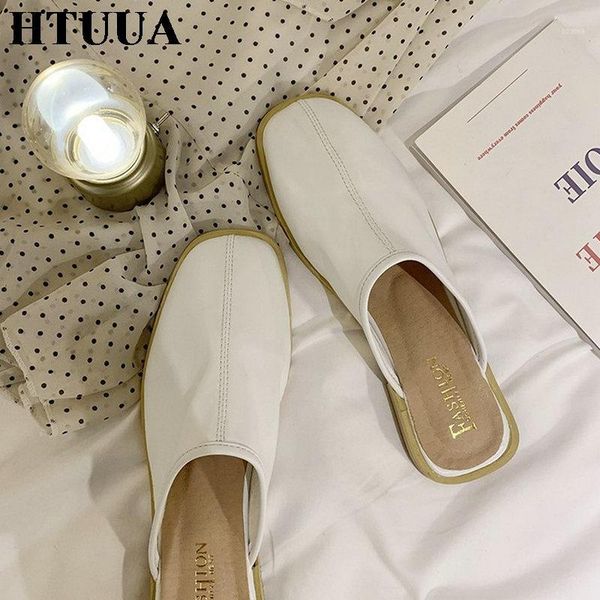 htuua women's slippers casual squae toe mules shoes women black white khaki slip on flat slides female 2020 new autumn sx42271
htuua women's slippers casual squae toe mules shoes women black white khaki slip on flat slides female 2020 new autumn sx42271