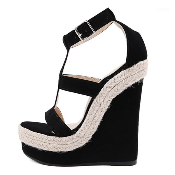 summer women wedges sandals fashion new pure color buckle suede party shoes ankle platform consice height 16cm size 35-421, Black
summer women wedges sandals fashion new pure color buckle suede party shoes ankle platform consice height 16cm size 35-421, Black